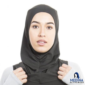 Sports Hijab (Black) by Medina Activewear