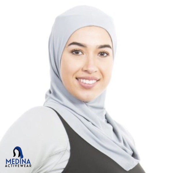 Sports Hijab (Grey) by Medina Activewear